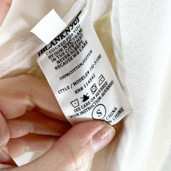 Blank NYC Part Time Lover Jean Cotton Denim Jacket White Small - Picture 5 of 8